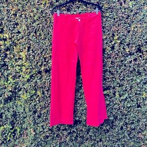 Hot pink linen pants, size small